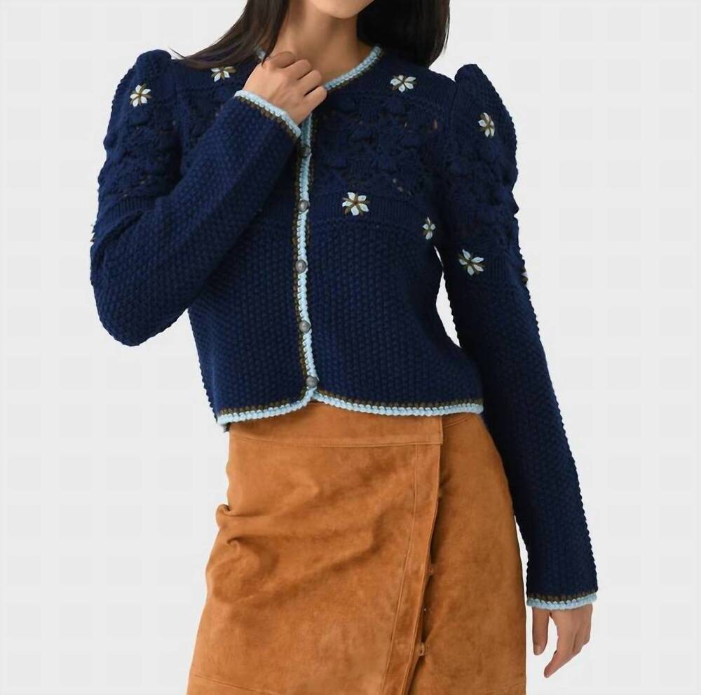 NEW HUNTER BELL willow cardigan in navy